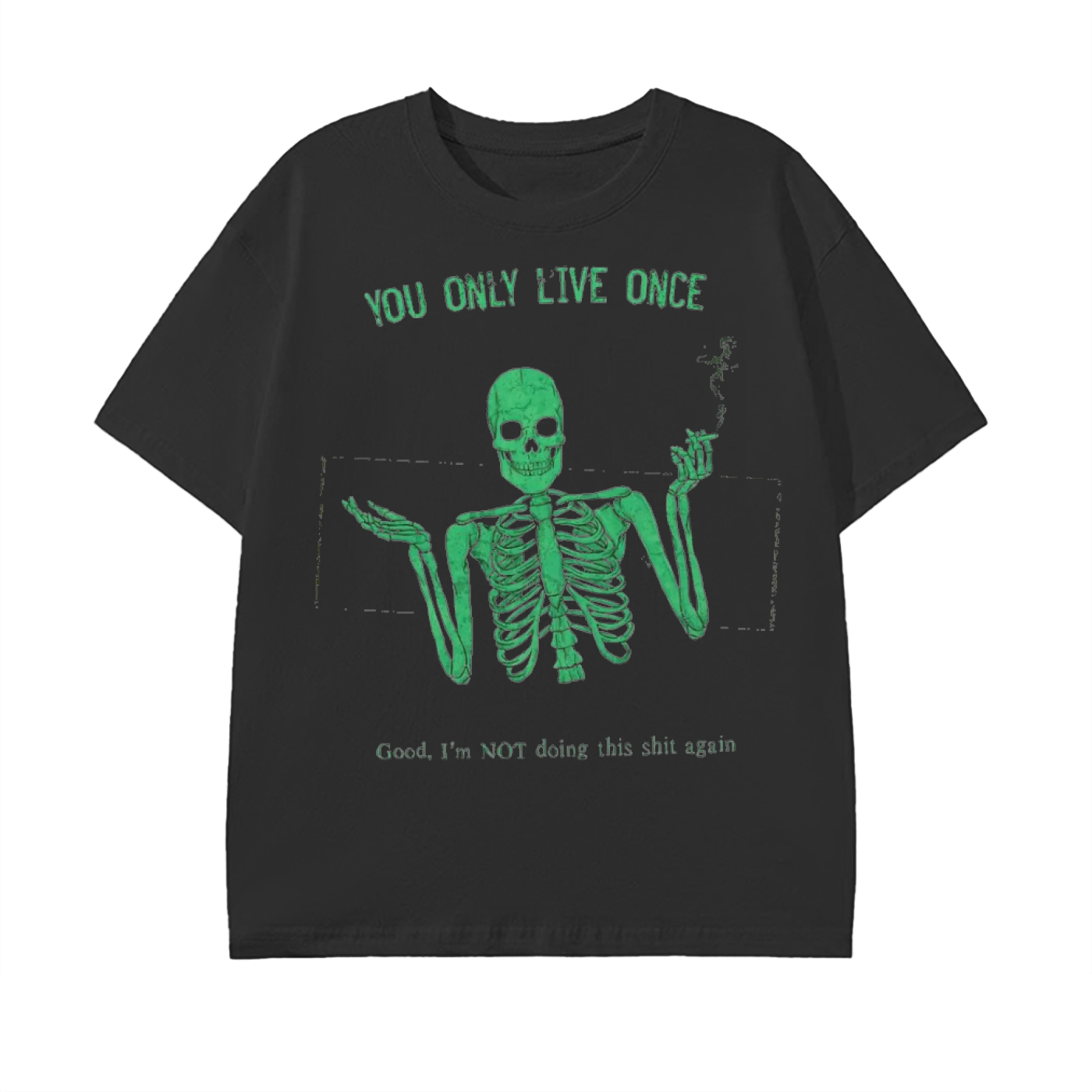 yolo-tee, skeleton-graphic, fu