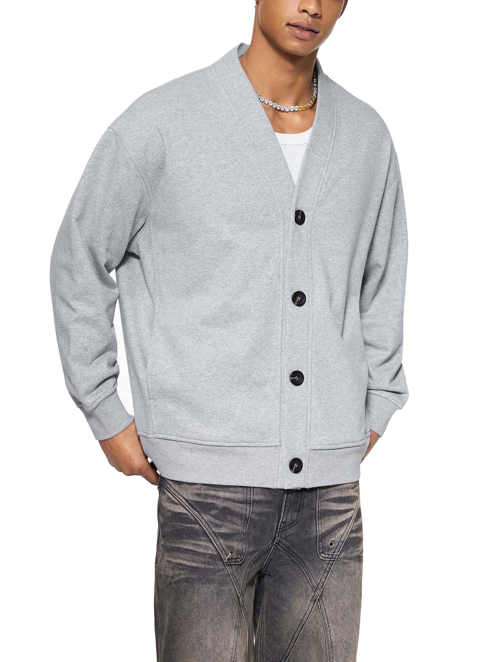 heavyweight cardigan, old mone