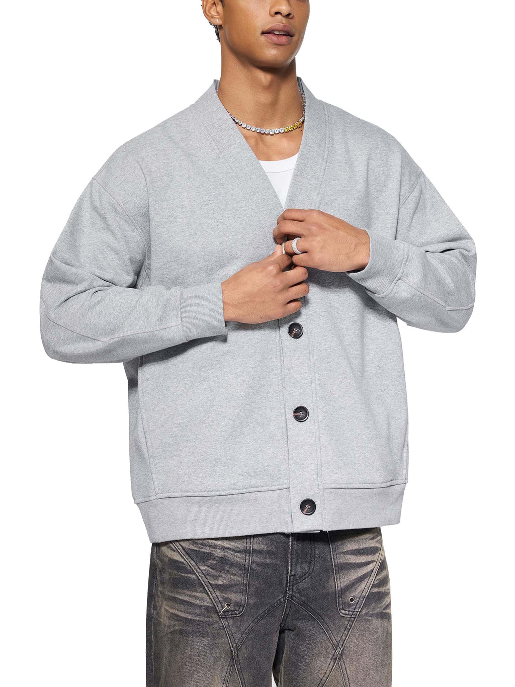 heavyweight cardigan, old mone